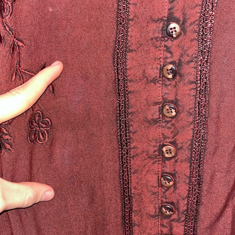 India Boutique free size burgundy jumper dress - Picture 8 of 14
